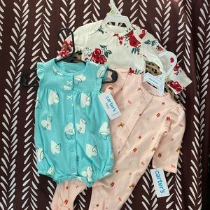 Carter’s girls 3 month bundle NWT